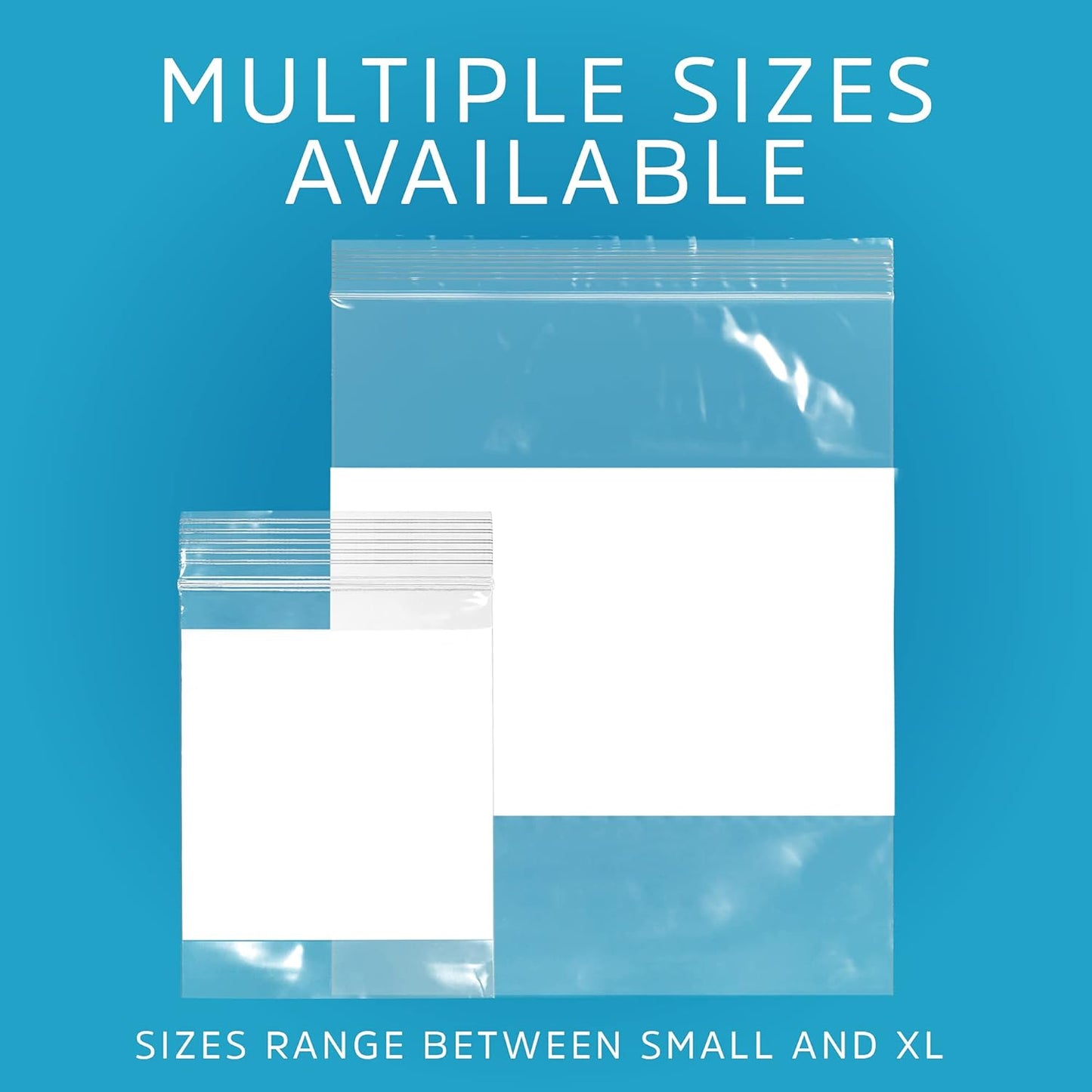 10" x 12" 1 Gallon Zip Bags, 2 Mil Thick Clear Plastic Reclosable Zipper Lock Bags with Write-on White Block, with Resealable Zip Top Lock for Food Storage, A4 Letter Size Paper, 100 Count