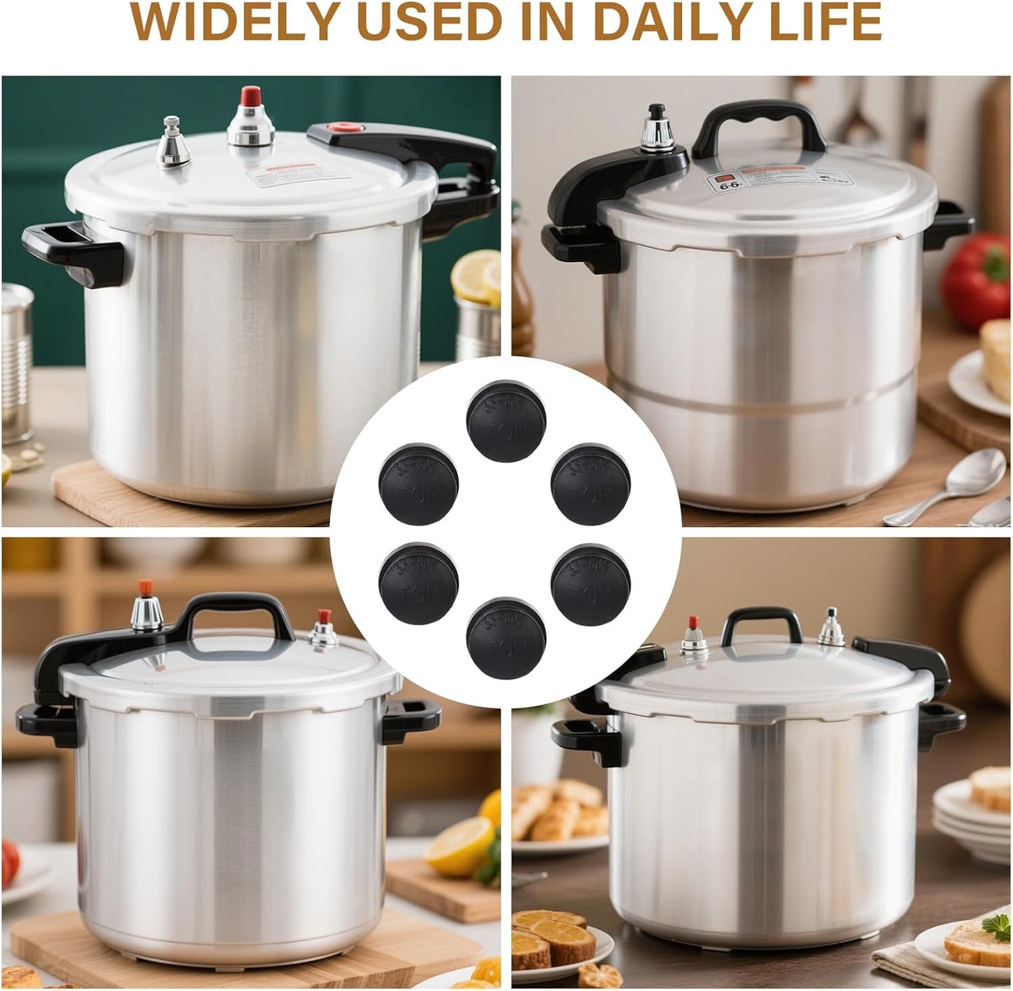 09915 Pressure Cooker Overpressure Plug (6 Pack) Replacement for fits for Presto,Pressure Cooker accessories