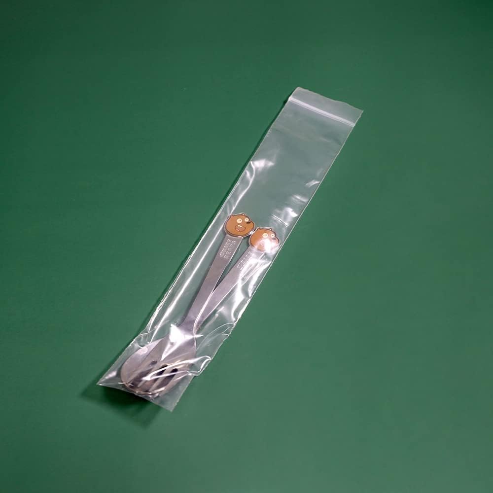 iMailer - 500 Pcs - 2" x 10" Incense Bags-Resealable Zip Bags for Snack, Necklaces, Jewelry, Packaging & Shipping