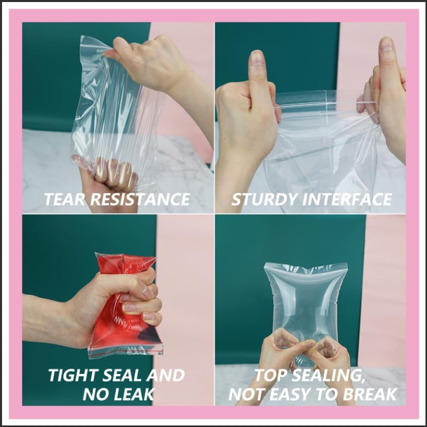 iMailer - 1000 Pcs- 3" x 5" Clear Small Zip Bag - Reclosable Zip Plastic Poly Bags 2 Mil with Resealable Lock Seal Zipper for Photo, Jewelry, Bakery, Treats, Party Favors