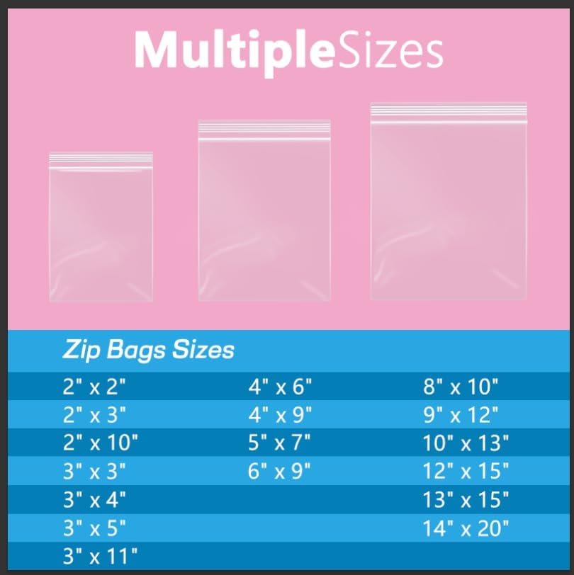 iMailer - 500 Pcs- 4" x 6" Clear Small Zip Bag - Reclosable Zip Plastic Poly Bags 2 Mil with Resealable Lock Seal Zipper for Photo, Jewelry, Bakery, Treats, Party Favors
