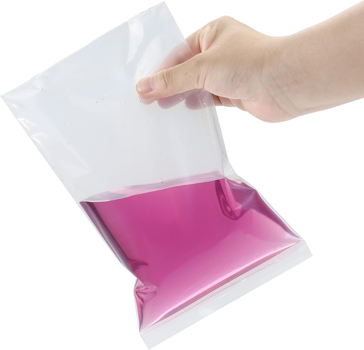 100PCS 6" x 9" Thick 3 Mil Clear Zip Seal Lock Poly Bags Reclosable Plastic Bags With Zipper for Photo Cards Envelopes Snacks Seeds Storage