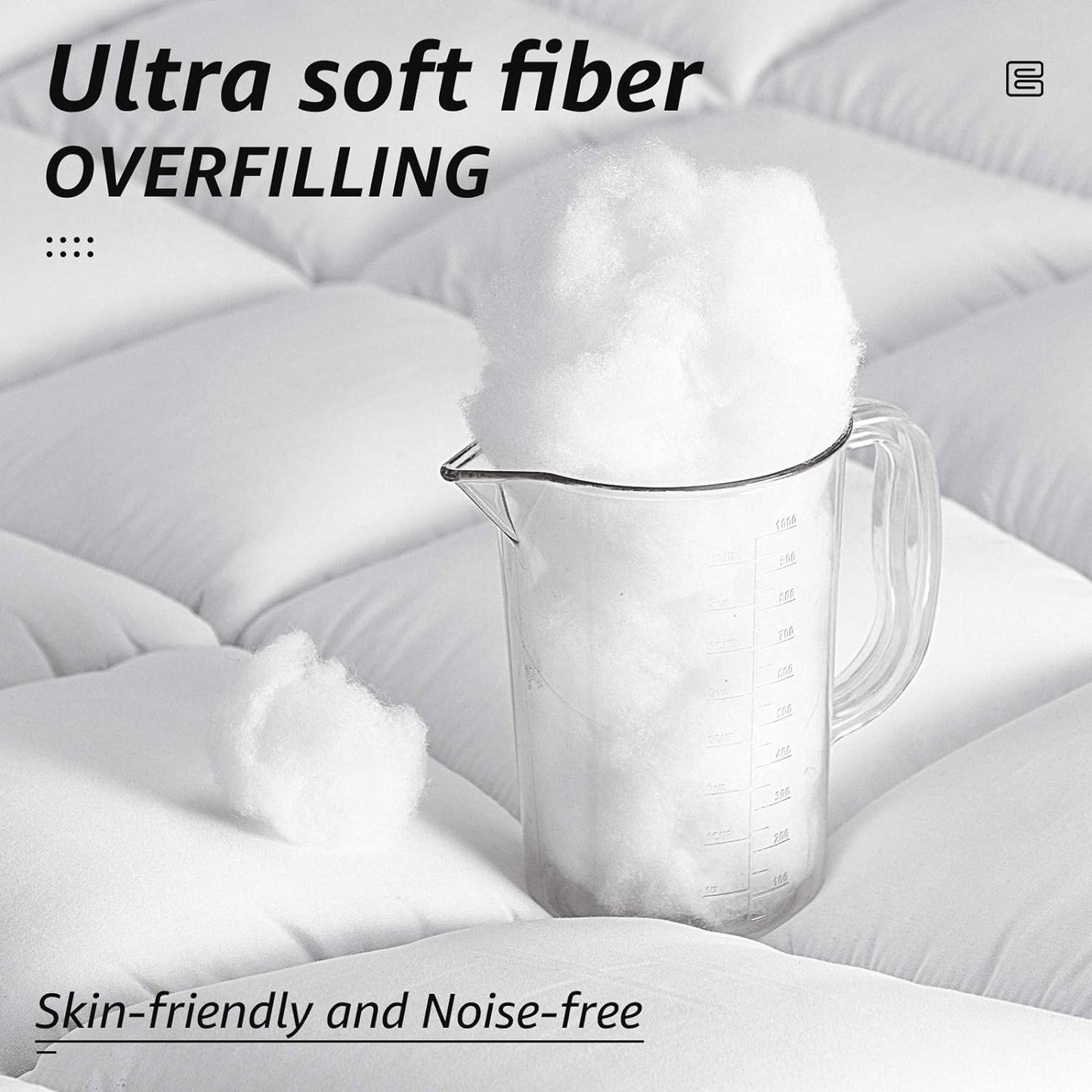 HYLEORY All-Season King Size Bed Comforter - Cooling Goose Down Alternative Quilted Duvet Insert with Corner Tabs - Winter Warm - Machine Washable - White