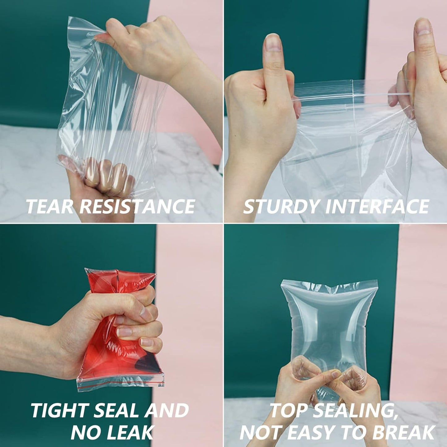 12" x 18"(100 Count) Large Zip Plastic Poly Bags - 2 Mil Clear Reclosable Zipper Bags for Prints, Photos, Documents, Clothing, T-Shirt, Storage