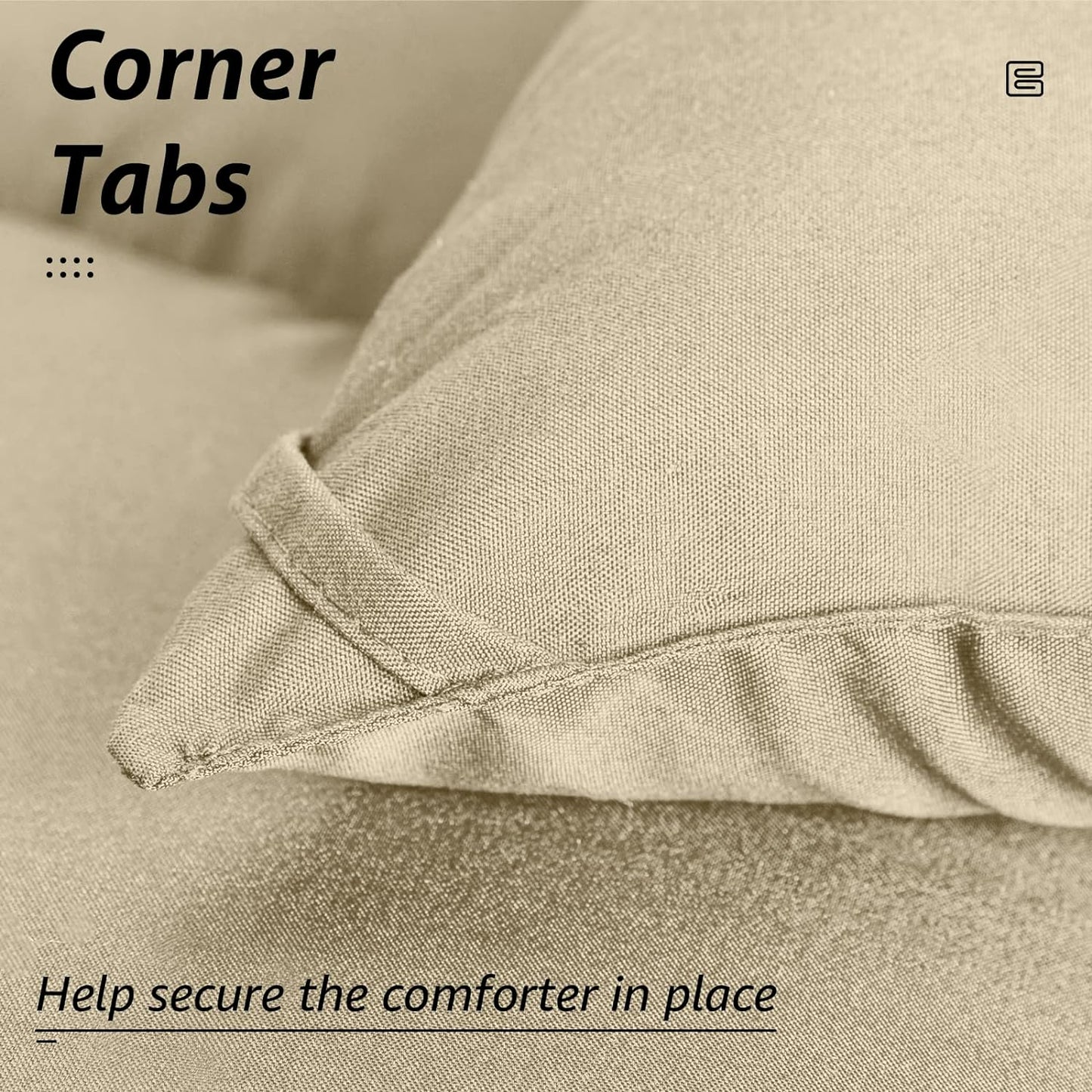 HYLEORY All Season Twin Size Bed Comforter - Cooling Down Alternative Quilted Duvet Insert with Corner Tabs - Winter Warm - Machine Washable - Beige