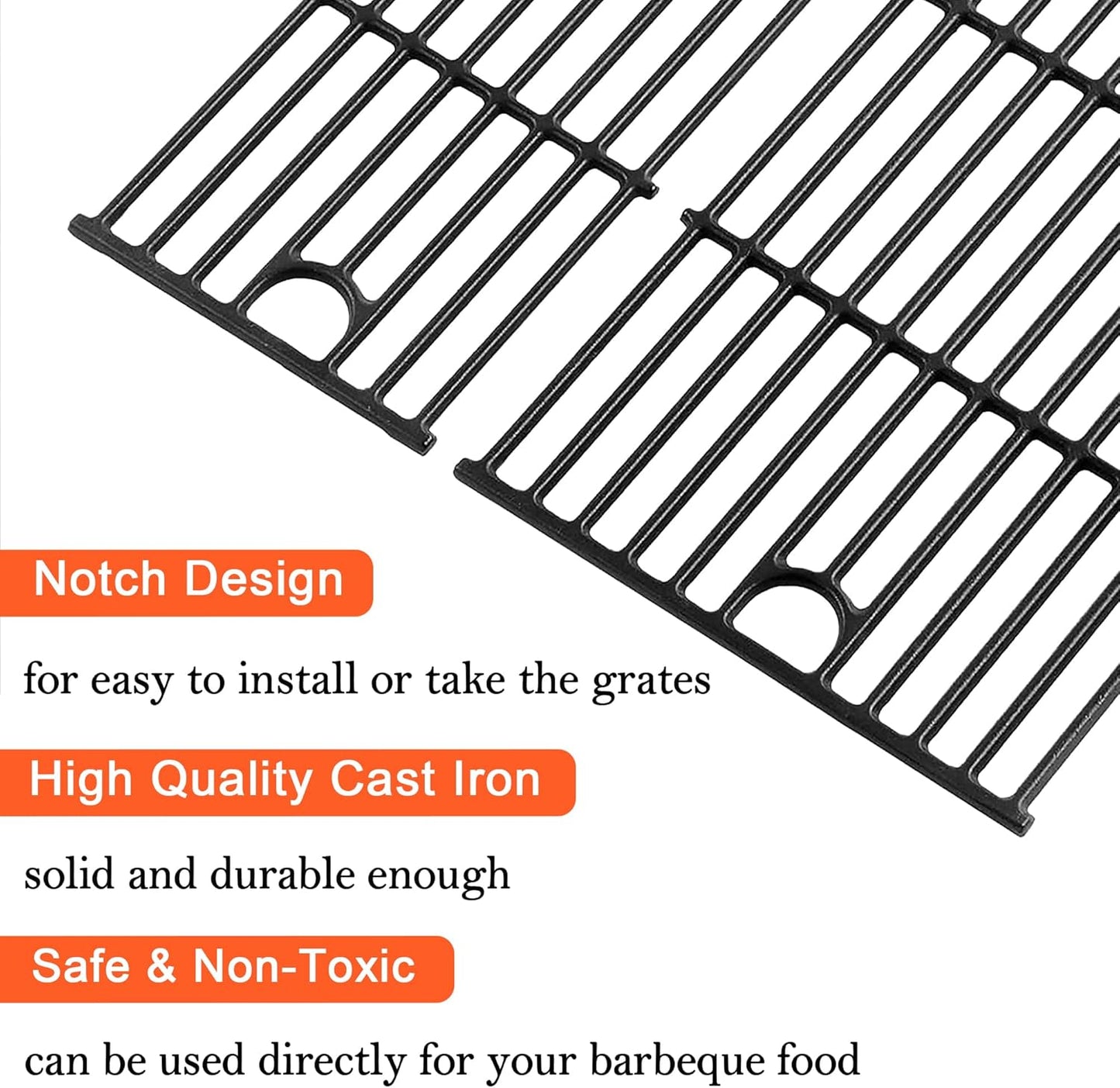 17" Grill Part Kit for Charbroil Performance 2 Burner 463630021 463660421 463655021 463630422 463655421,Grill Grates/Heat Plates/Burners/Adjustable Crossover/Tube/Ignition for Charbroil Grills
