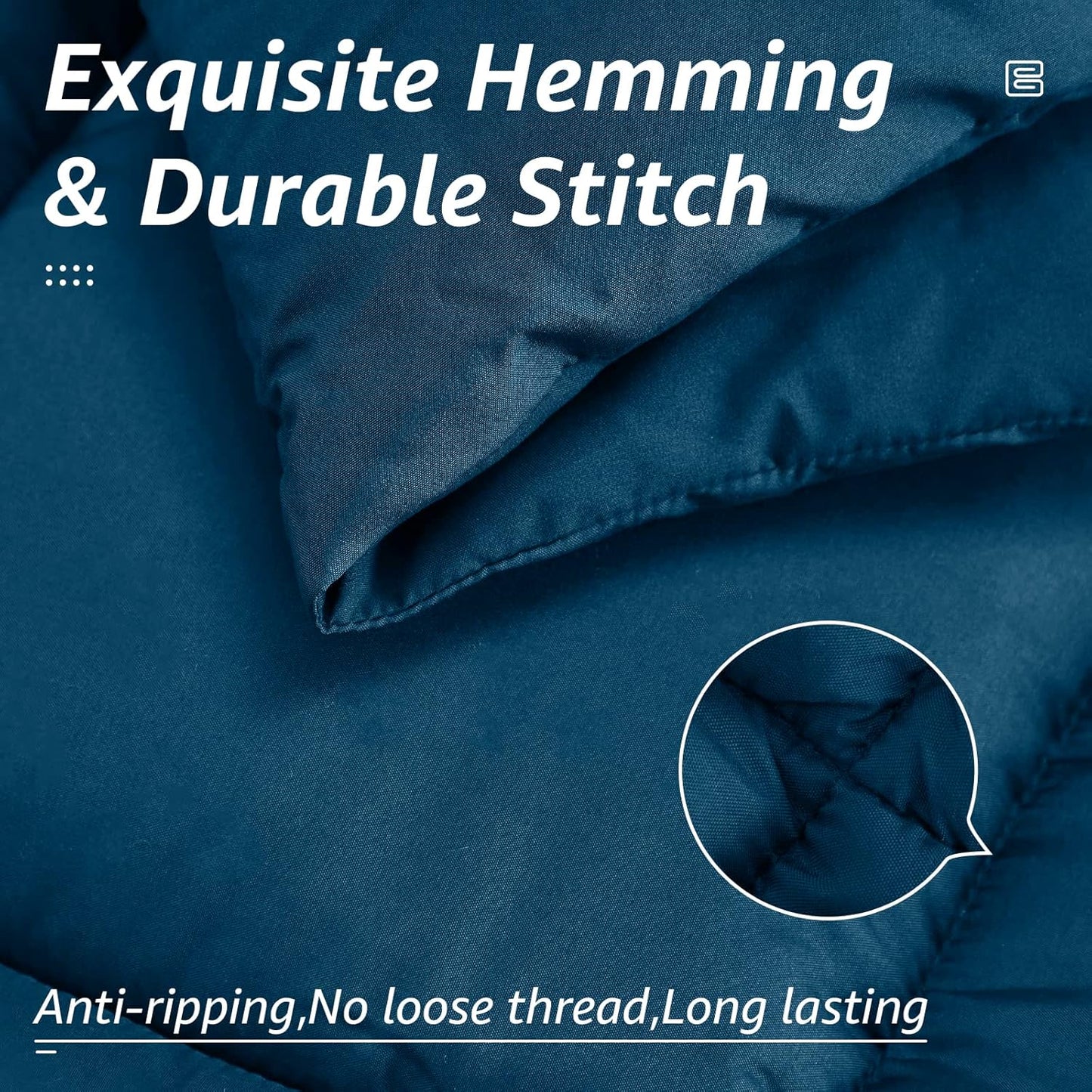 HYLEORY All Season King Size Bed Comforter - Cooling Down Alternative Quilted Duvet Insert with Corner Tabs - Winter Warm - Machine Washable - Teal