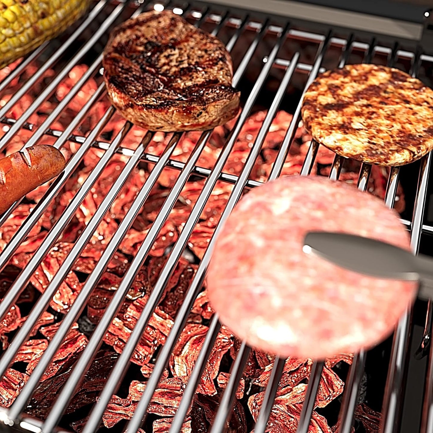 17/17.5/19.5 Inch Stainless Steel Cooking Grates for Weber Spirit I & II 200 Series Spirit E210 Spirit E220 Spirit S210, Spirit S220 with Front Control, Weber 7637 Gas Grills